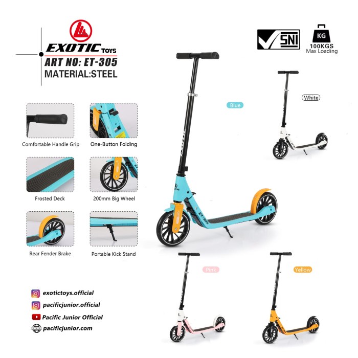 Terlaris Scooter / Skuter / Otoped Lipat Dewasa Dan Anak Roda Besar