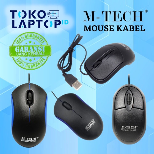 M-Tech Mouse Kabel USB Standard Garansi Resmi Original