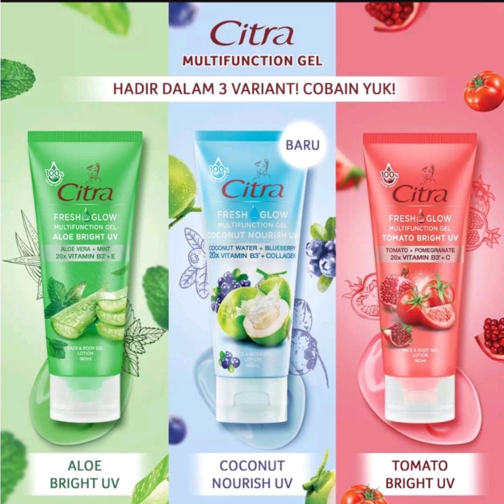 CITRA GEL MULTIFUNGSI ALOE COCONUT TOMATO 180ml
