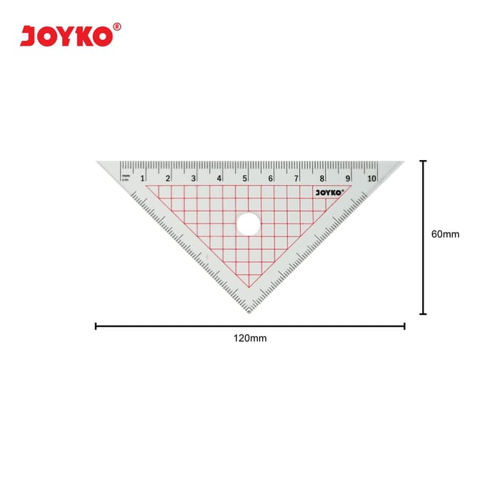 Acrylic Ruler Set / Pengaris / Busur Joyko RL-ACS1 / 1 Set 4 Pcs