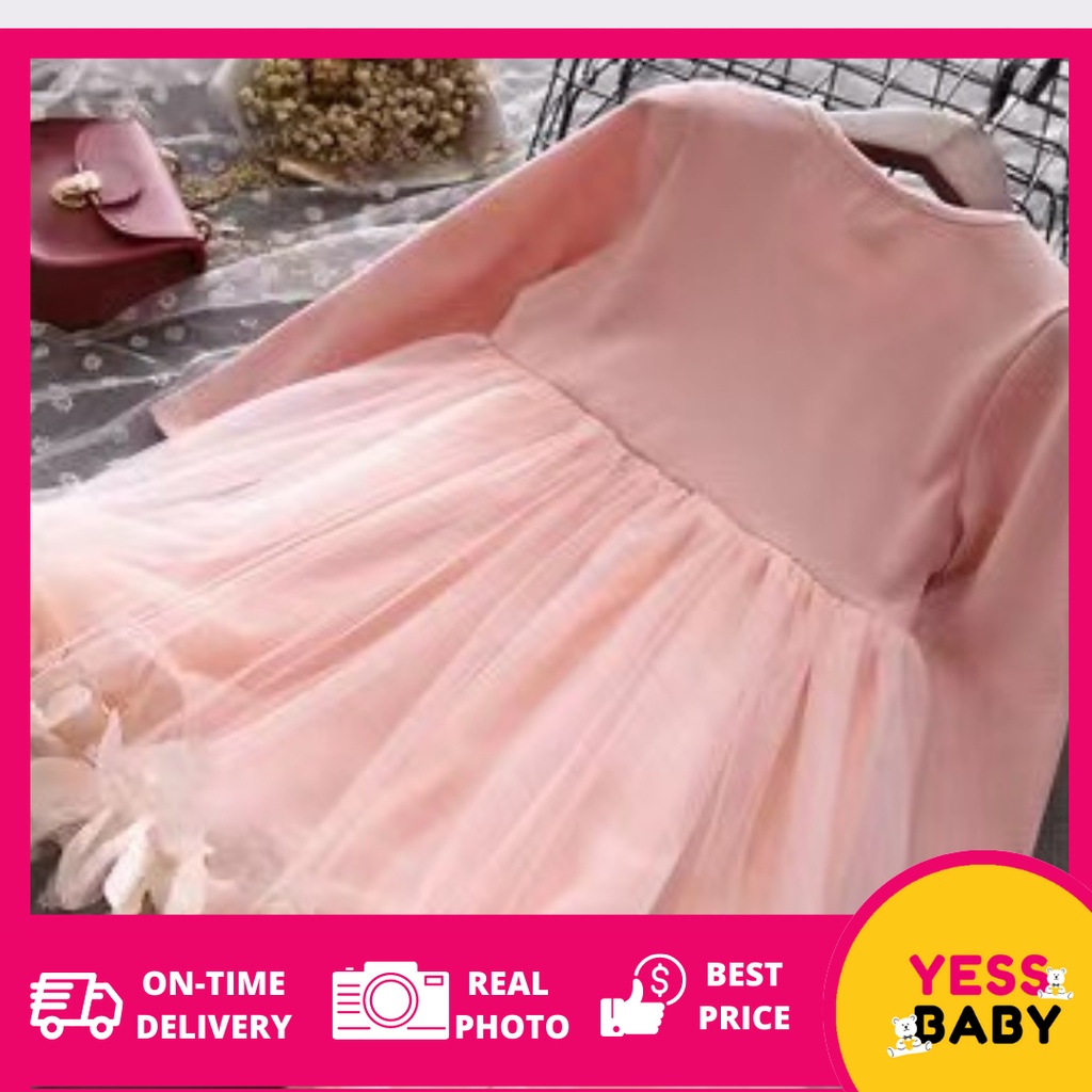 YESSBABY 0-6tahun SHERLYROSE Dress anak perempuan/Gaun bayi/Rok anak/Dress pesta lucu untuk anak/bayi cewek bordir renda gaun pesta anak perempuan import