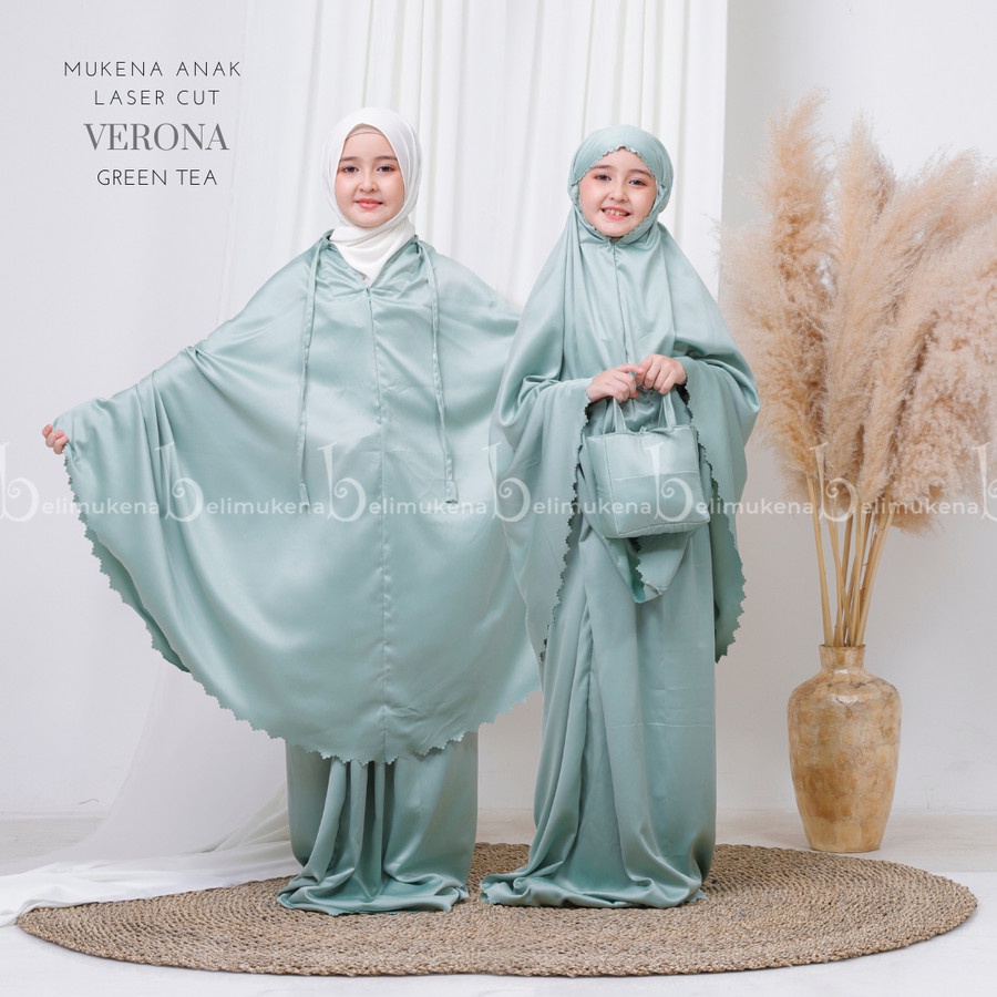 Mukena Anak Laser Cut Verona - Greentea