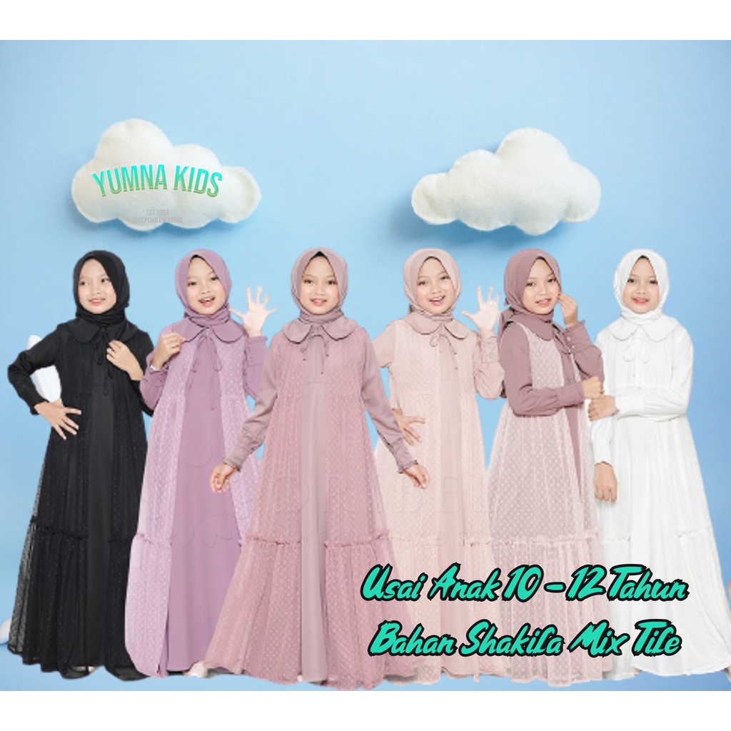 Baju Gamis Anak Tanggung Terbagus Kekinian 2023 Yumna Kids  Gamis Anak Lebaran 2023 Terbaru Perempuan Baju Muslim Anak Cewe Set Outer Umur 10 11 12 Tahun Pakaian Muslimah anak  Bajurancak Fashion Kisd Muslim