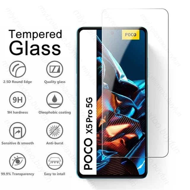POCO X7 X6 X5 PRO 5G X3 GT X3 NFC TEMPERED GLASS CLEAR SCREEN LAYAR ANTI GORES KACA