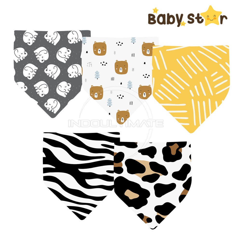 1 Pcs Slaber  BABY STAR Baby Bib STD BY-703-ST Slabber Bayi Single Layer Slaber Slabber Bayi