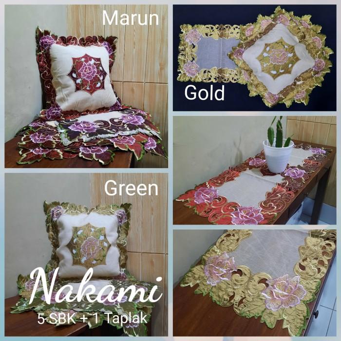 Sarung Bantal Kursi Set Organdi Bordir