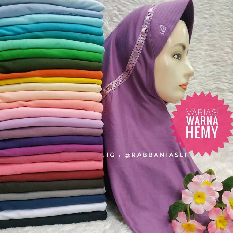 BIG SALE Kerudung Sekolah Rabbani Asli HEMY ( Serut Atas )