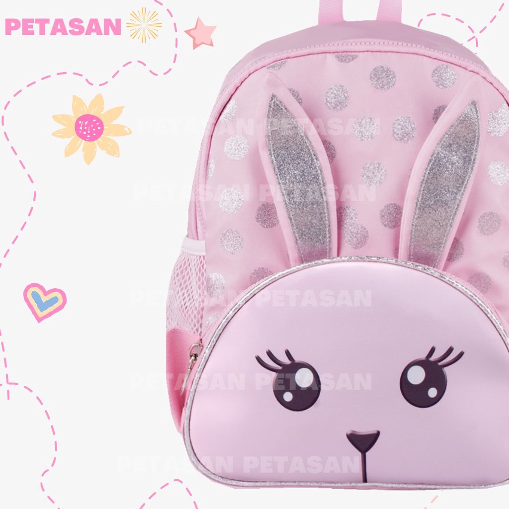 PTS -  TAS RANSEL + LUNCH BAG PINK SHELLA EAR SPARKLE -  Tas Anak + Lunch bag - Ransel Sekolah Anak Tas Anak