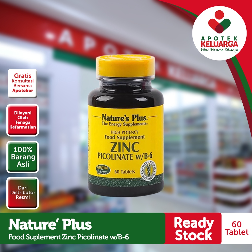 Nature's Plus Zinc Picolinate W/B-6