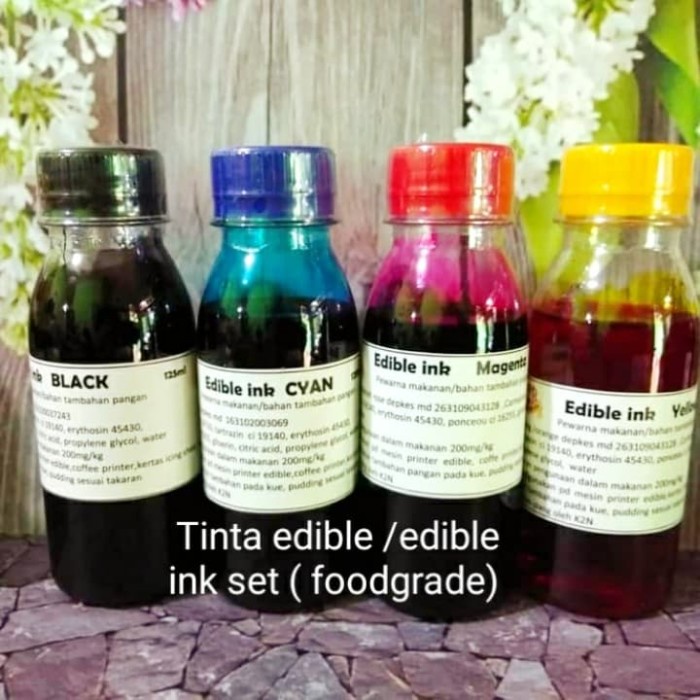 

tinta edible set 4 warna