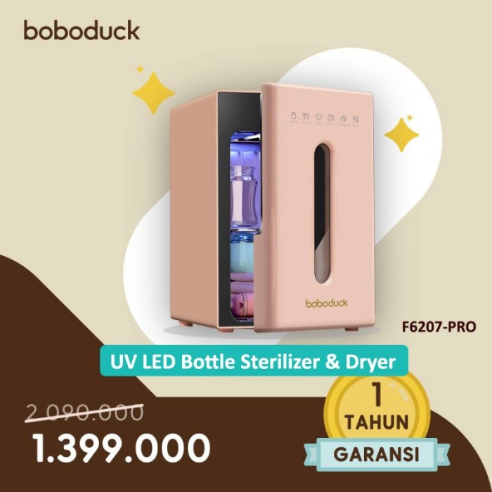 Terlaris Boboduck Uv Led Bottle Sterilizer Dryer Box Alat Steril 10 L