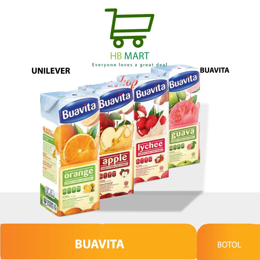 

Buavita 250ml APEL ORANGE LECI GUAVA