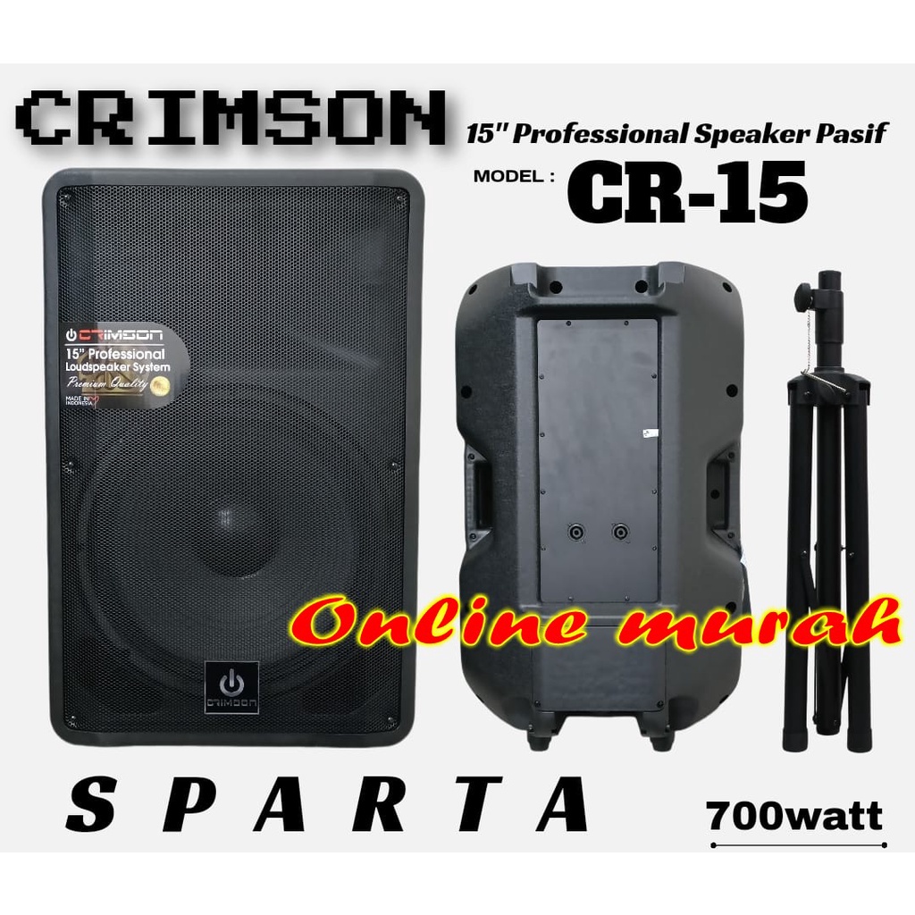 speaker pasif pasif 2 buah crimson cr 15 cr15 sparta 15 inch original