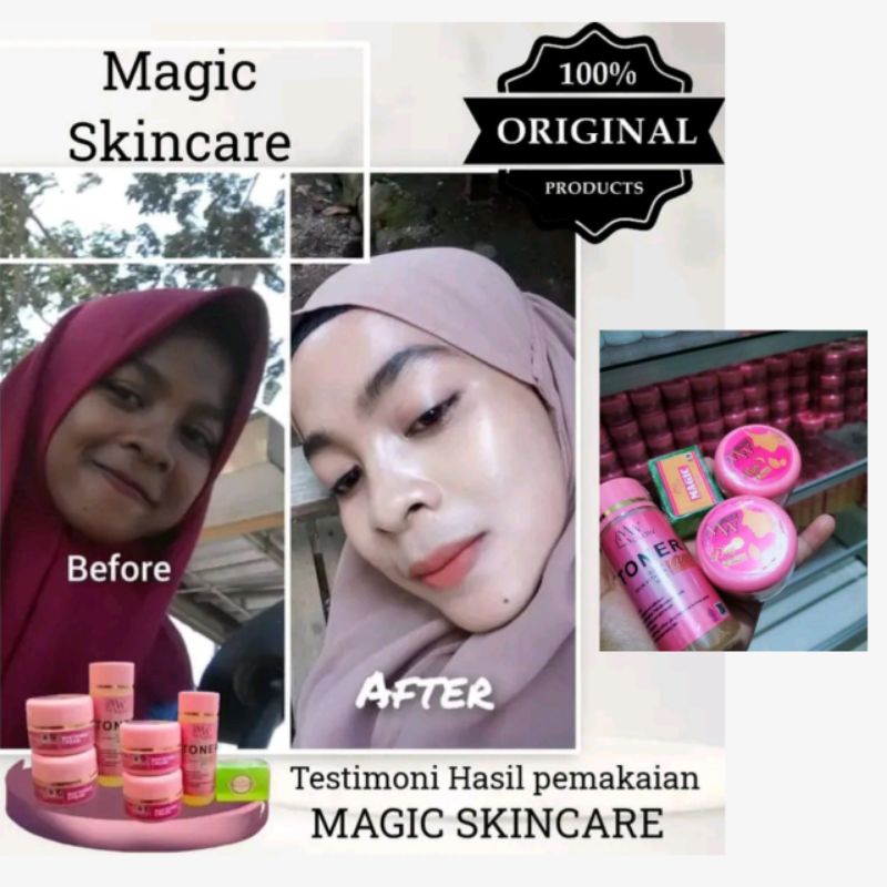 Magic Glow Paket Glowing Whitening | Mw Glow Skincare Premium - Paket Pemutih Wajah