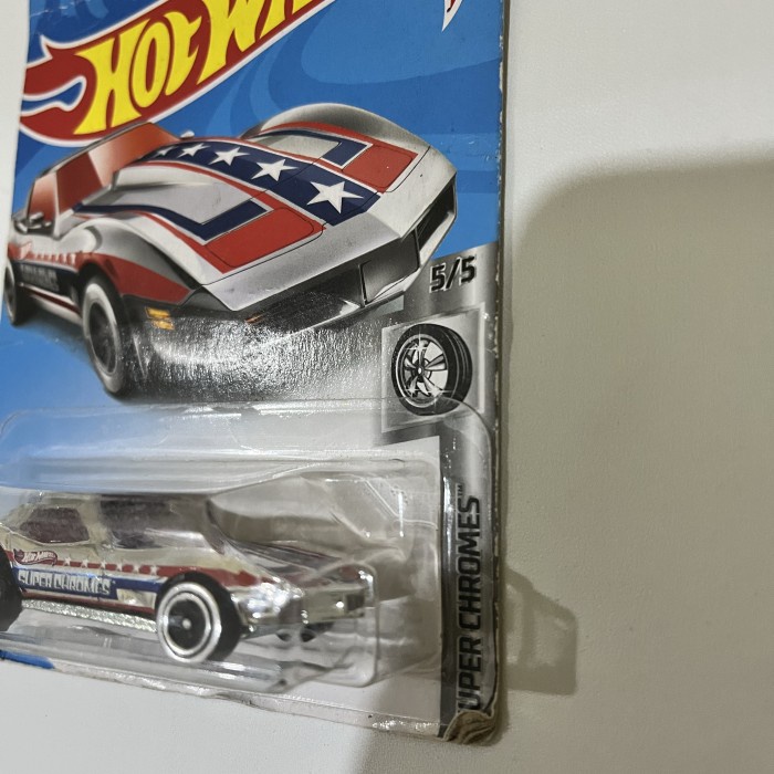 HOT WHEELS TREASURE HUNT : CORVETTE STINGRAY SUPER CHROMES EDITION TERBARU