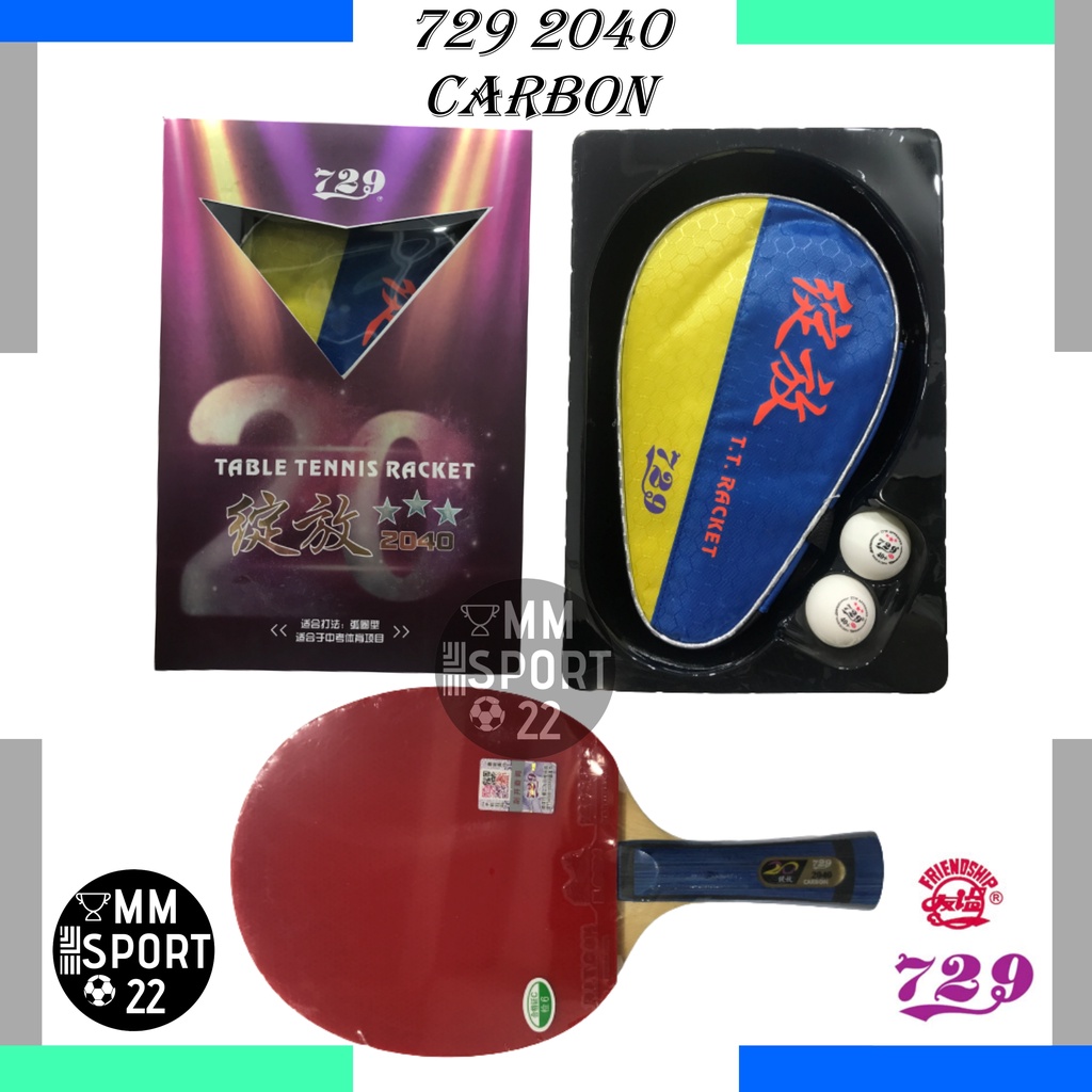 Bet Pingpong 729 2040C Original Bat Tenis Meja friendship 729 Carbon