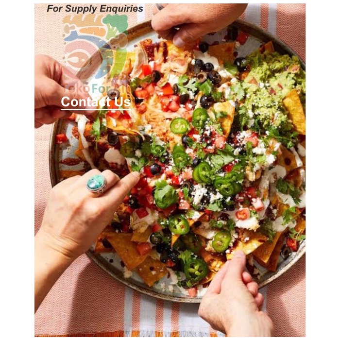 

YELLOW CORN TORTILLA FROZEN KULIT NACHOS, 100% JAGUNG, 500GR, 12CM