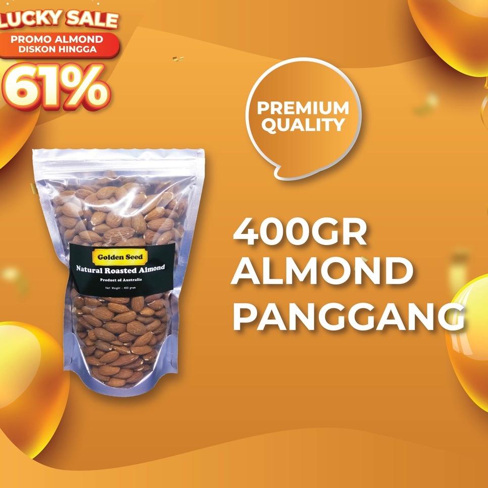 

Original KACANG ALMOND PANGGANG 400 GRAM PREMIUM - ROASTED ALMOND 400 GR gas !!