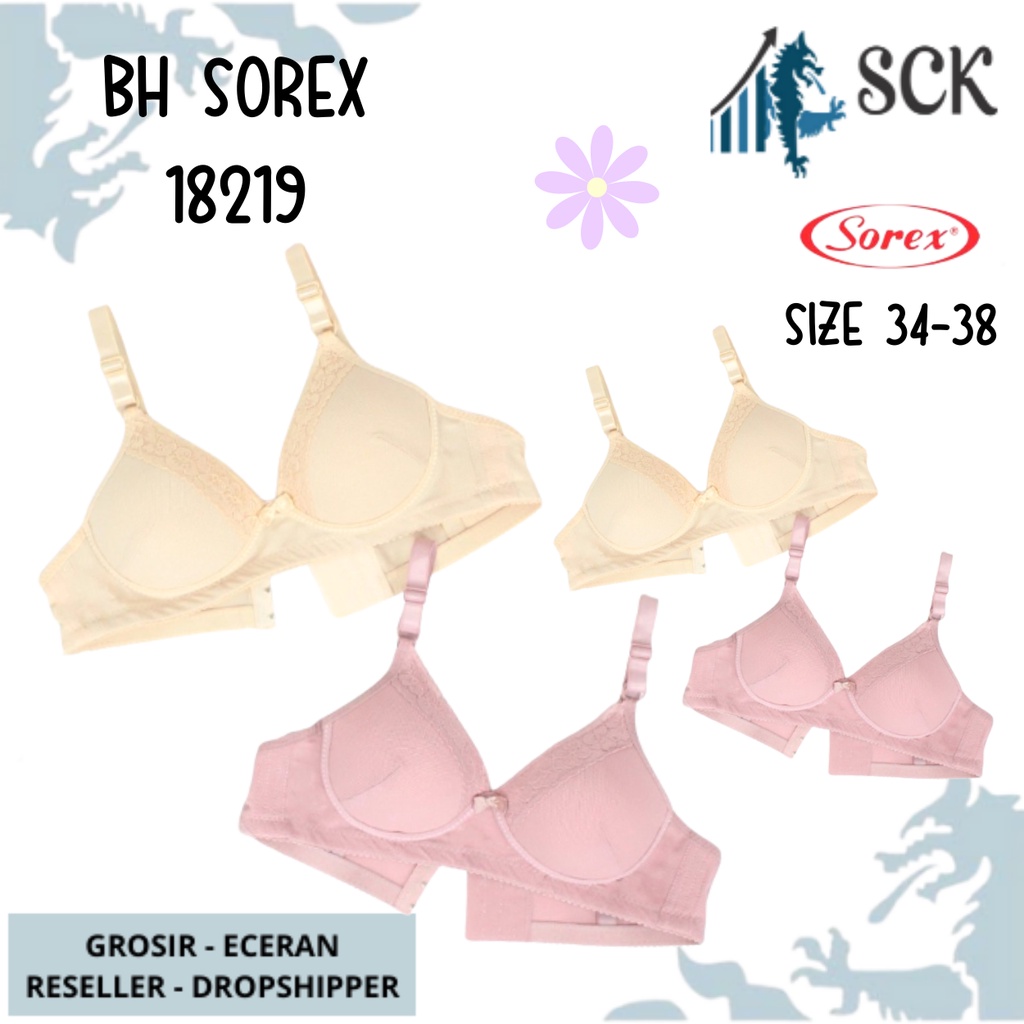 BH SOREX 18219 Tanpa Kawat Busa Tipis Polos CUP A / Pakaian Dalam Wanita Sorex