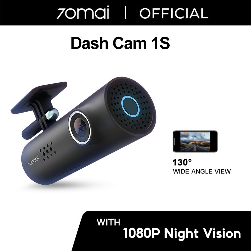 70mai Smart Dash Cam 1S 1080P Recorder Auota Car Camera - Wifi Car DVR - Garansi Resmi 1 Tahun