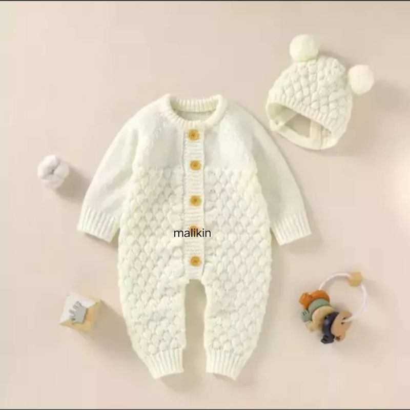 MALIKIN JUMPER BAYI SET KUPLUK 0-9 BULAN UNISEX