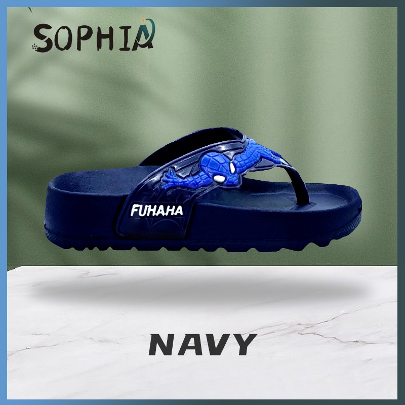 Sandal Superhero Sandal Jepit Anak Spider-Man Warna Solid Sandal Jepit Anak Laki-laki Karakter 2 - 9 tahun