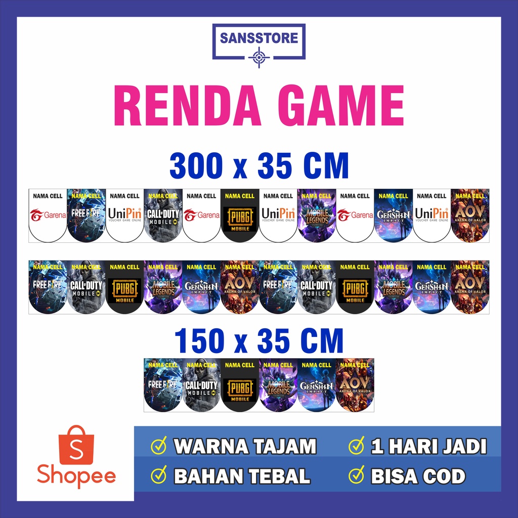 RENDA HIASAN KONTER BANNER RENDA KONTER