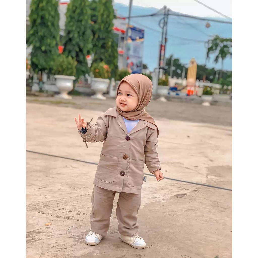 BLAZER KIDS SET MOONSCARE KOREAN STYLE - BLAZER ANAK - SETELAN BAJU ANAK KOREAN STYLE - BLAZER SET KIDS PEREMPUAN -  BAJU LEBARAN ANAK PEREMPUAN- BAJU LEBARAN ANAK PEREMPUAN- OUTFIT LEBARAN PEREMPUAN