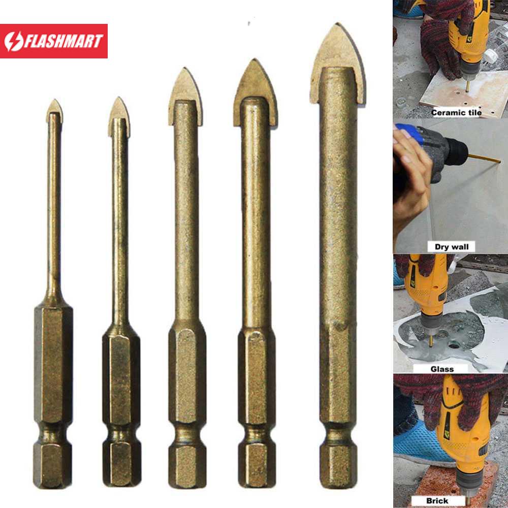 Flashmart Mata Bor Tungsten Drill Bit 4 5 6 8 10mm 5 PCS - MGDK002