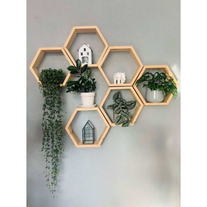 RAK HEXAGONAL 1 SET MURAH / RAK HEXAGONAL MINIMALIS / RAK HEXAGONAL TERMURAH