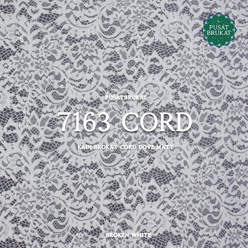 KAIN BROKAT KEBAYA KHUSUS WARNA BROKEN WHITE  / KAIN BRUKAT OFF WHITE LACE BAHAN LEMBUT [harga per 0.5m]