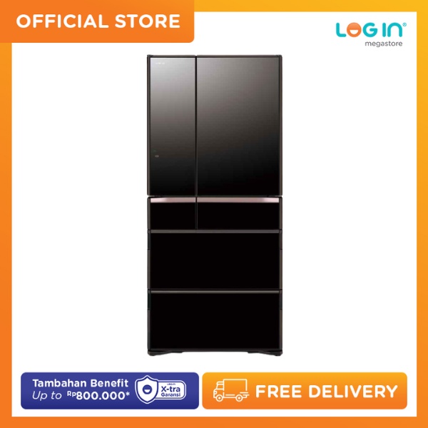 Hitachi Kulkas 6 Pintu RWX670KNXK 525L Refrigerator Compartment