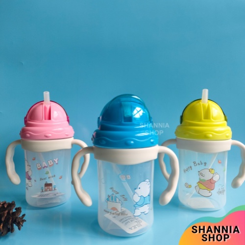 H0393 Botol Minum Susu  Anak Unikn Karakter  Beruang  Lucu 260ml / Botol Minum anak Drink Water