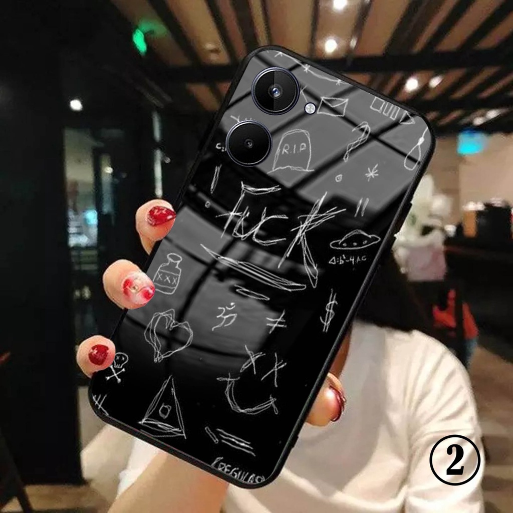 Softcase Glass Kaca [K131] REALME 10 4G/5G 9pro 8pro 8 4G/5G 7i/c17 7 6pro 6/narzo 5pro 5/5i 2pro 2 c2 c3 c11 c12/c25 c15 c20 c21 c21y c30 c31 c35 narzo 50a prime Terbaru Casing Handphone-Pelindung Handphone