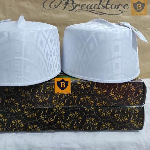 ☉ MURAH  PECI PRIA MODEL TERBARU PECI TURKI SONGKOK KOPIAH MALAYSIA ASAGOFAH PUTIH MOTIF BISA COD ➮