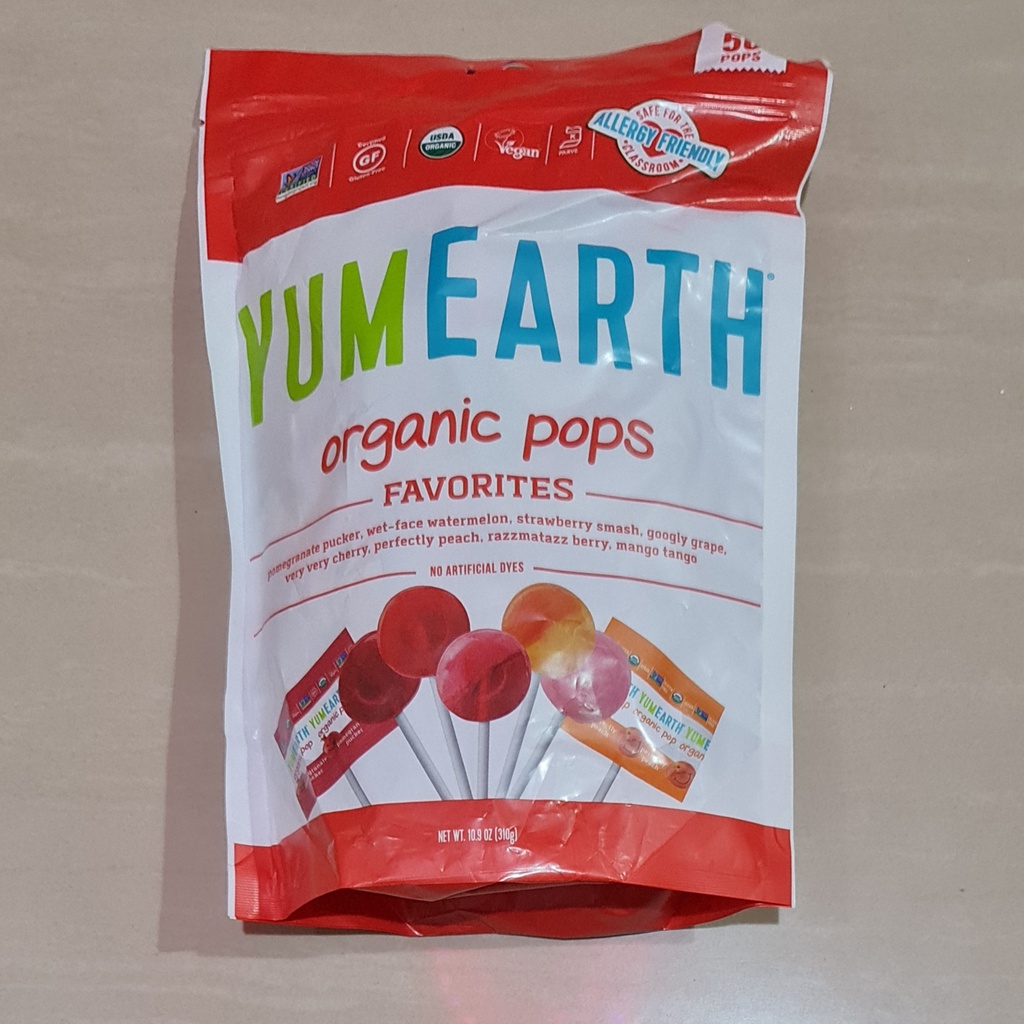 Yum Earth YUMEARTH 50 Organic Pops Favorites 310 Gram