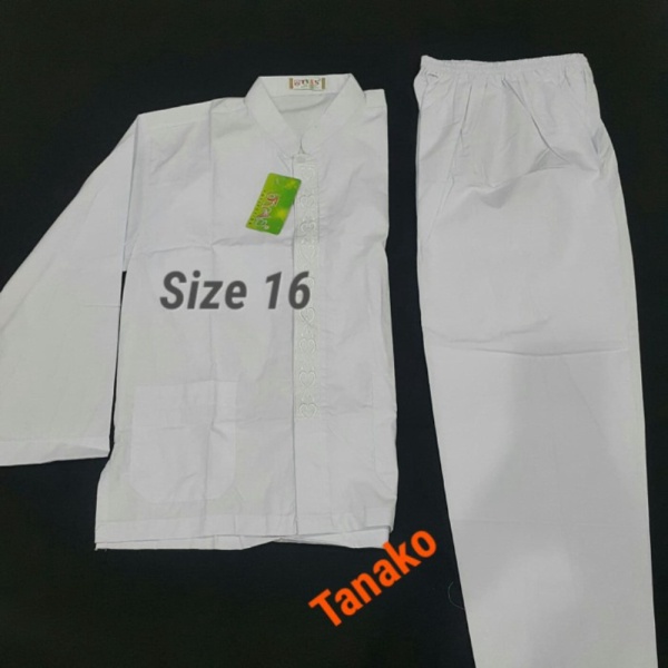 Unik Baju koko lengan panjang/setelan anak sekolah/size16 Diskon