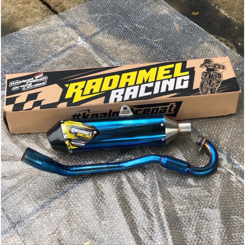 F4 FULL BLUE RADAMEL RACING | KLX CRF WR155 KNALPOT RACING KLX 230 KLX 250