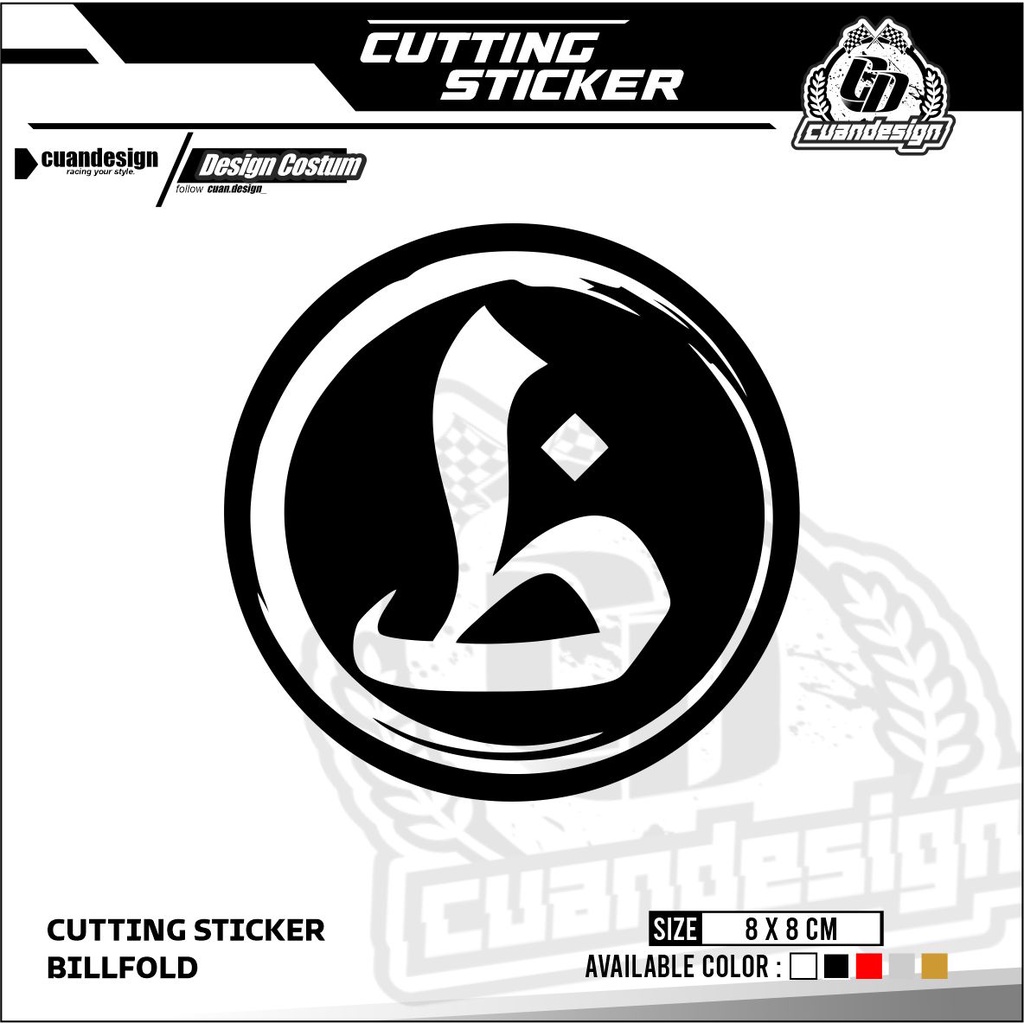 Jual Cutting Sticker Stiker Logo Billfold Band Stiker Cutting Band