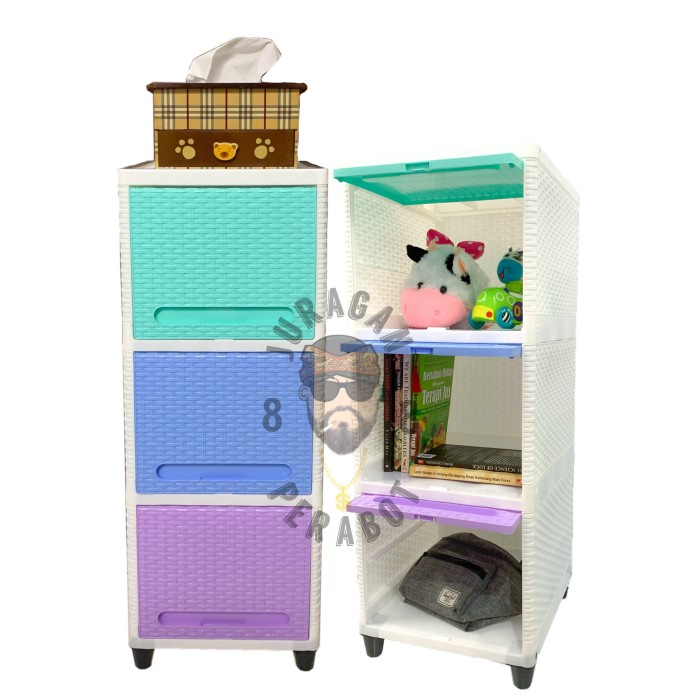 

Terlaris Lemari Cabinet Plastik Serbaguna Club Flip Susun 3 Single