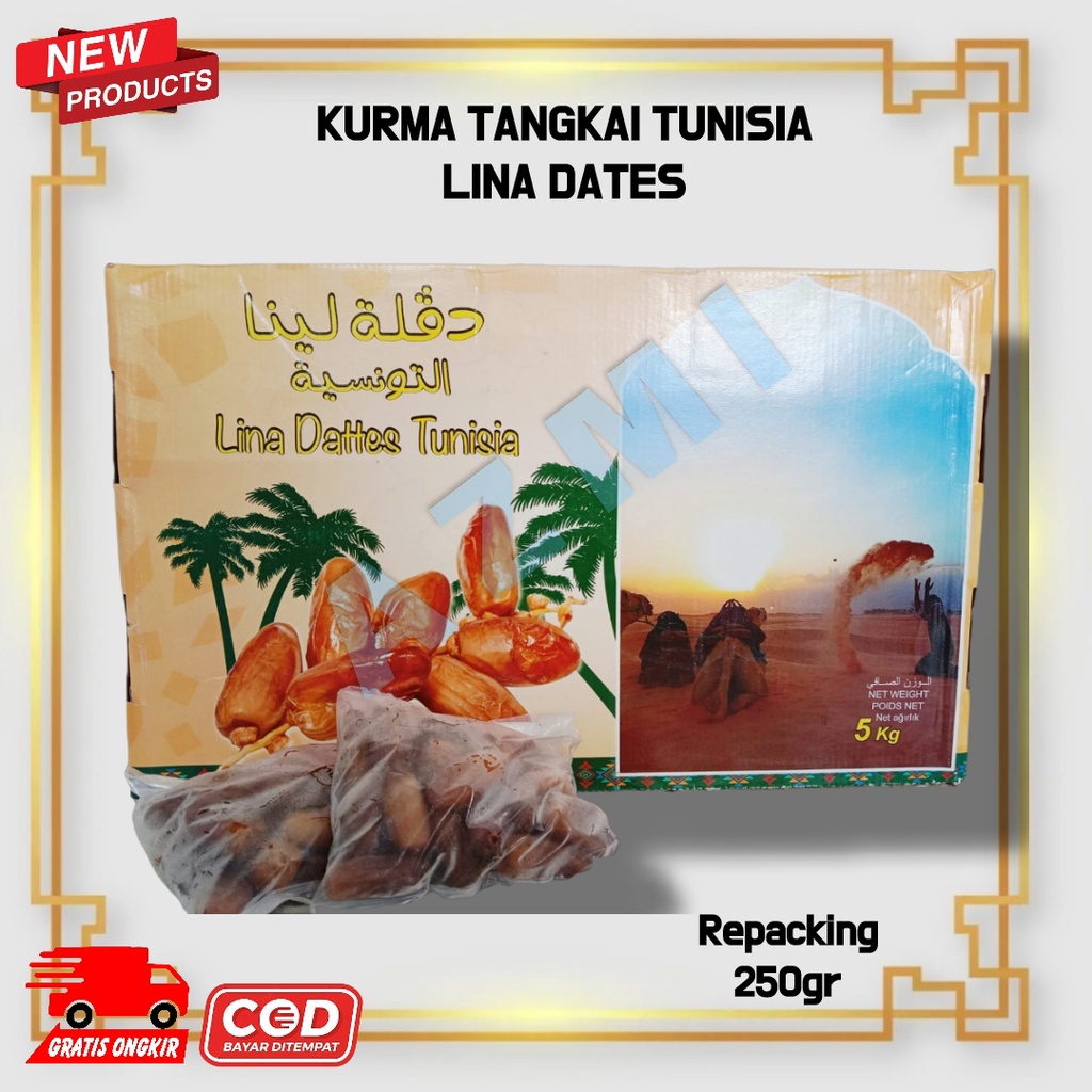 Kurma Tangkai Lina Dates Tunisia 250 gr | Kurma Tunisia Asli Kualitas Premium