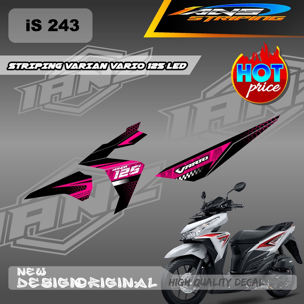 DECAL SEMI FULL HONDA VARIO 125 LED RACING SERIES / STIKER HONDA VARIO 125 LED / DECAL KERETA HONDA VARIO 125 LED IS 243