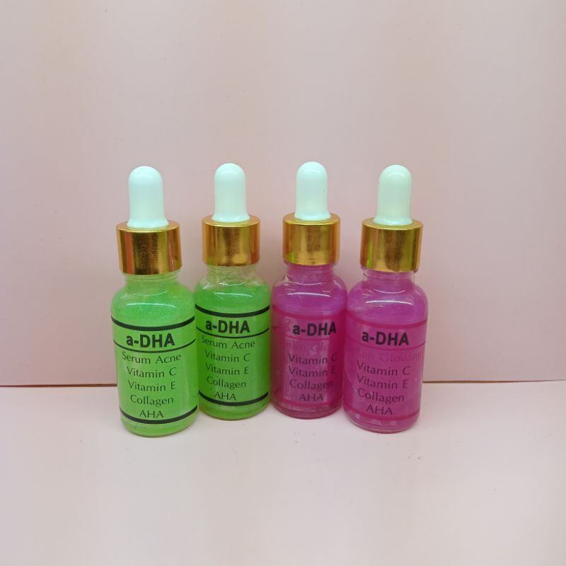 Serum a-DHA Pink &amp; Hijau 20ml Original // Serum DHA Satuan