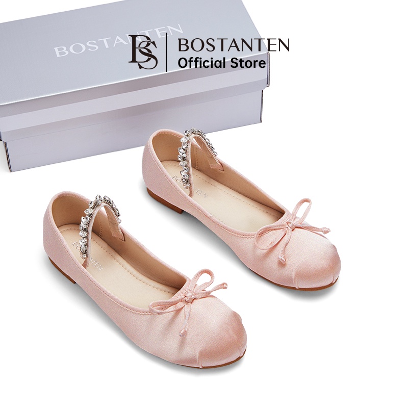 BOSTANTEN Sepatu Wanita Flatshoes Pansus Pesta Pernikahan Korea style