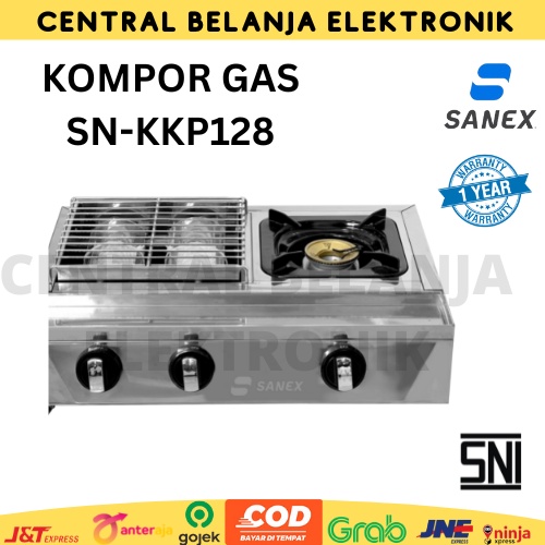 Kompor gas panggang 2 in 1 sanex pemangang sosis ada kompor 1 tungku KKP 128 / pemanggang sosis, ayam, ikan , sate dll