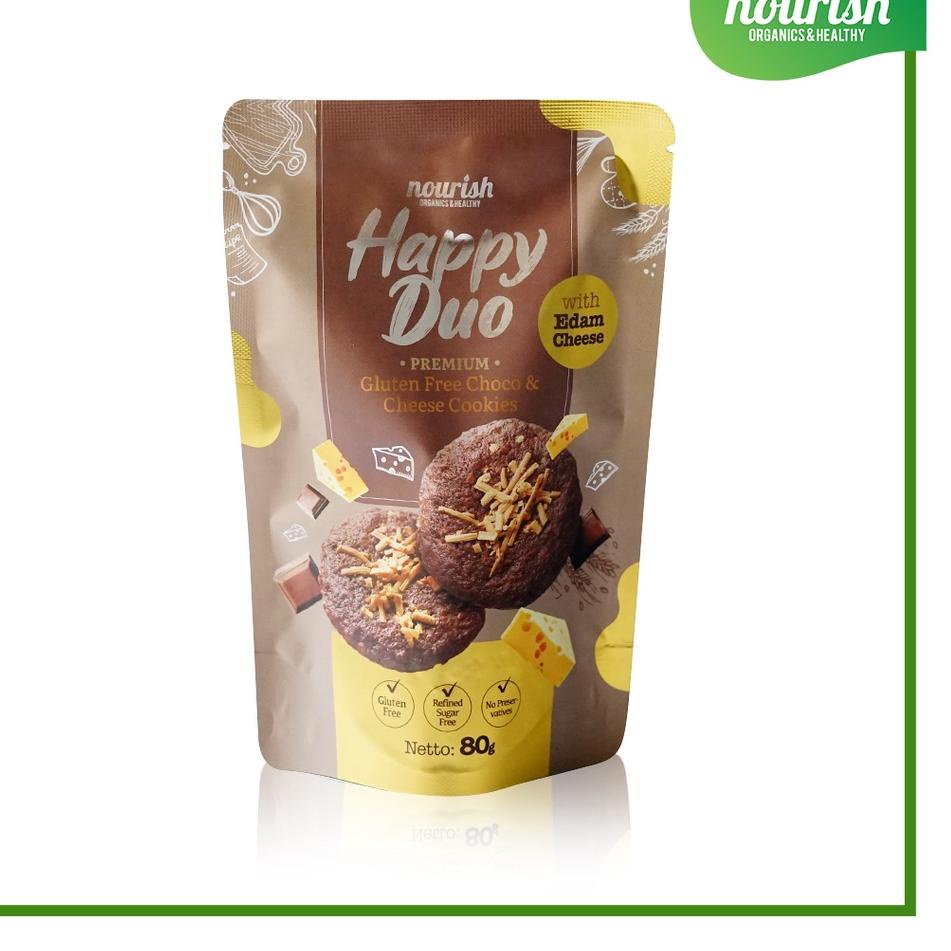 

✨Grosir✨ Happy Duo - Premium Gluten Free Choco Cheese Cookies with Edam Cheese 80gr !!!