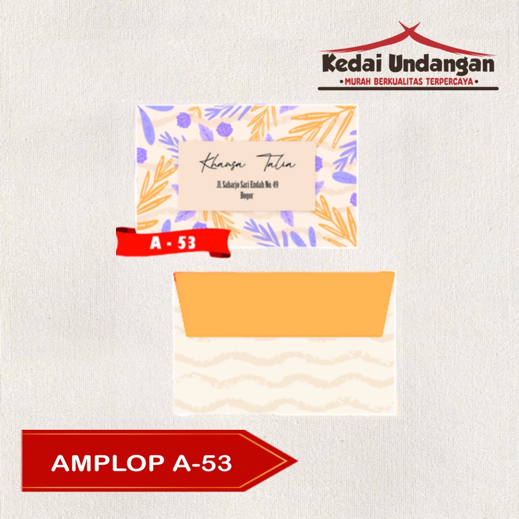 

Amplop Falah Motif A-53 Isi 50 Lembar Tanpa Tulisan