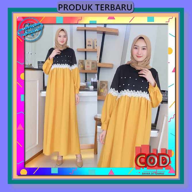 Gamis Premium Dress Muslimah Terbaru Gamis Panjang Cewek Kekinian Gamis Busui Meymona Gamis Cewek Re