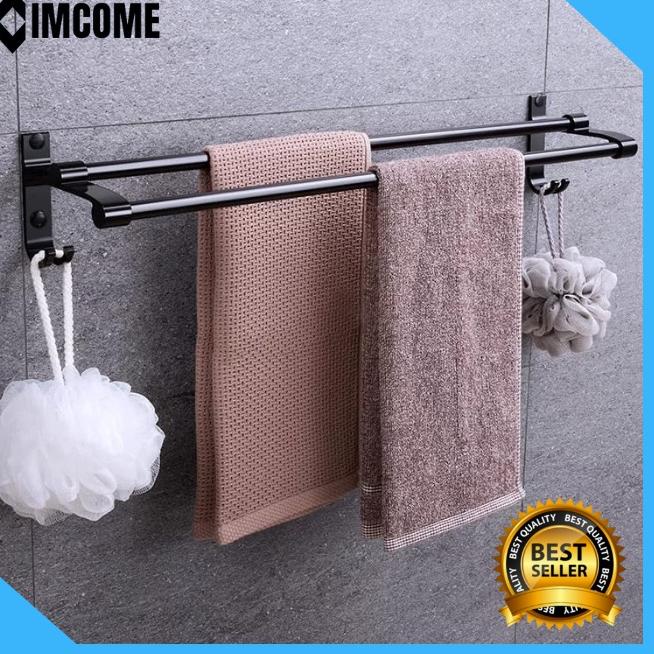☄ IMCOME Rak Dinding Gantungan Handuk Kamar Mandi Serbaguna Tempat Penyimpanan Handuk Kamar Mandi St