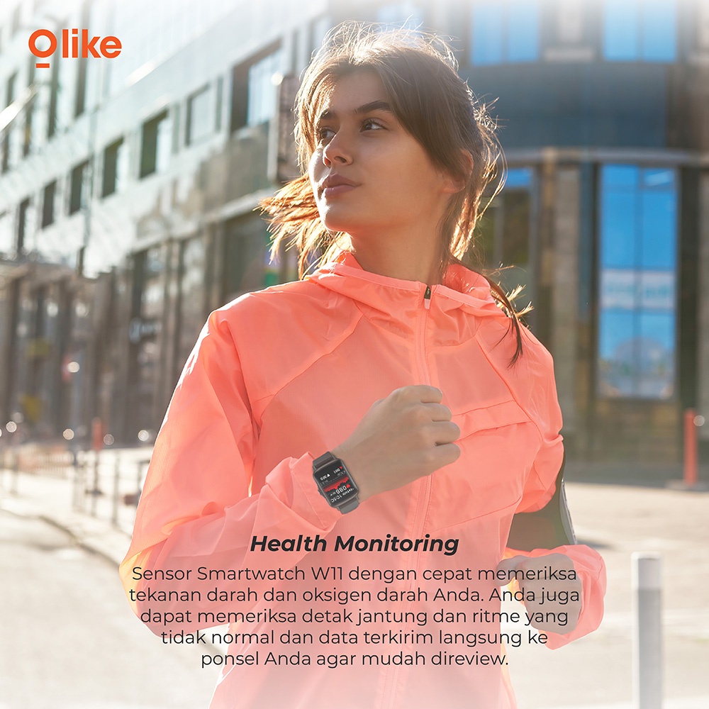 OLIKE JAM TANGAN SMARTWATCH TRACKER GPS HEALTH MONITOR IPX7 W11